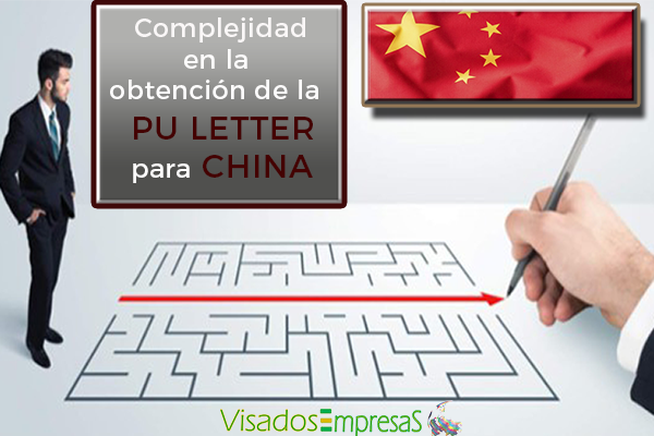 PU LETTER China. Visados Empresas