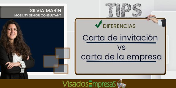 La carta de invitación y la carta de la empresa: diferencias. Visados Empresas