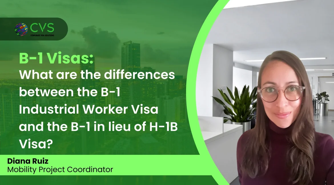 Comparison B-1 Visa vs in lieu of H-1B